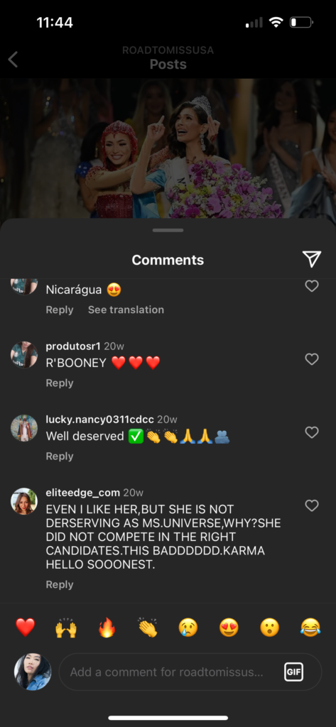 Pageant Bullying trolls fans mean instagram comments